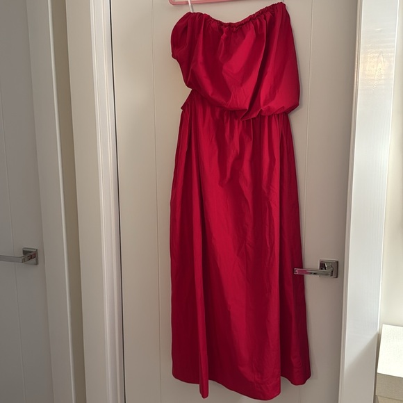 esse studios/kirna zabete Dresses & Skirts - Esse Studios Red Italian Cotton Cutout Dress- US6